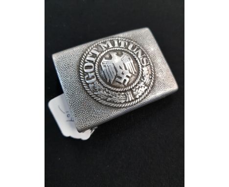 THIRD REICH ARMY BELT BUCKLE EARLY ISSUE WITH MAKERS MARK