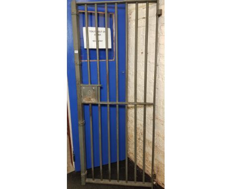HEAVY LONG KESH PRISON GATE BELIEVED TO BE FROM H5. IT HAS 'UVF'SCRATCHED ON THE ONE OF THE INNER FRAMES. WE HAVE HINGES &amp