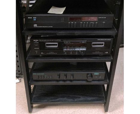 A Hi-Fi set up to include: Arcam Alpha CD player with remote, a Creek 4040 S2 Amplifier, Denon DRW-750a cassette player, a pa