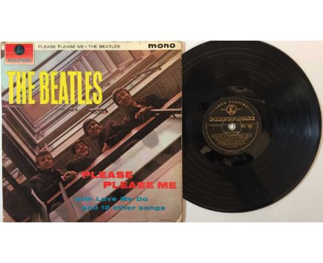 THE BEATLES - PLEASE PLEASE ME LP (ORIGINAL UK MONO 'BLACK AND GOLD' - PMC 1202). A solid 'starter' copy of the famed debut l