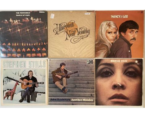 FOLK/ FOLK ROCK/ SINGER-SONGWRITER - LPs. A smashing collection of around 100 LPs. Artists/ titles include Nancy &amp; Lee (R