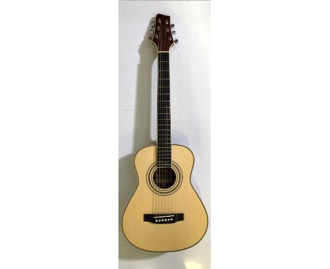 A Stagg SV209 Viaggio travel guitar. Some scuffs and scratches to reverse of body.