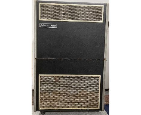 A Leslie Solid State 760 speaker cabinet. In need of full restoration and in two parts. With a connecting cable.