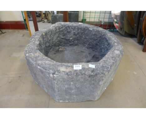 A garden octagonal trough