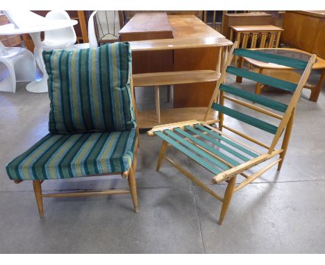 A pair of Ercol lounge chairs, model 427, designed by Lucian Ercolani