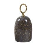 A CORNISH POLISHED SERPENTINE DOOR STOP