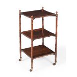 Y A REGENCY ROSEWOOD THREE-TIER WHAT NOT