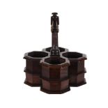 Y AN ANGLO INDIAN PADOUK BOTTLE CARRIER