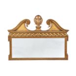 A GILTWOOD WALL MIRROR IN GEORGE III STYLE