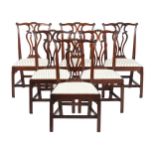 A SET OF SIX GEORGE III MAHOGANY DINING CHAIRS