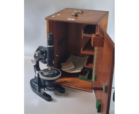 Cooke Troughton &amp; Simms Ltd. cased microscope with serial number M70806 and microscope manual.   (B.P. 21% + VAT) 