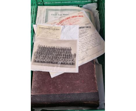 Collection of ephemera to include: Encyclopedia Britannica of Maps, Certificate of Transfer to the Army Reserves Donal Lloyd 