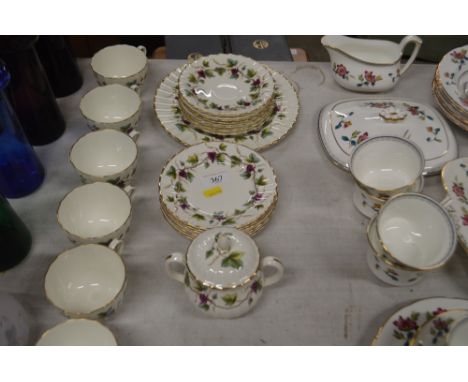A quantity of Royal Worcester "Bacchanal" teaware