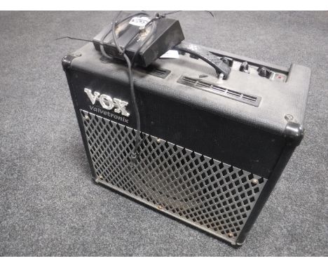 A Vox Valvetronix amplifier and a Vox control box 
