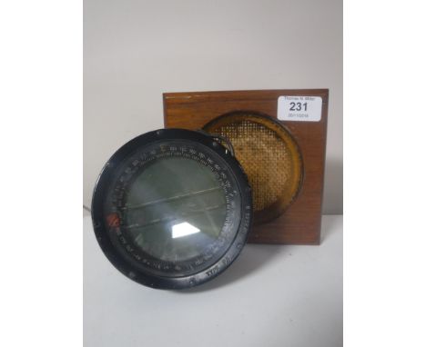 A type P8 spitfire compass on stand 