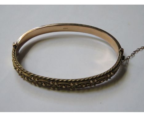 9ct GOLD SNAP BANGLE