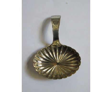 HALLMARKED SILVER GEORGIAN CADDY SPOON, BIRMINGHAM ASSAY 