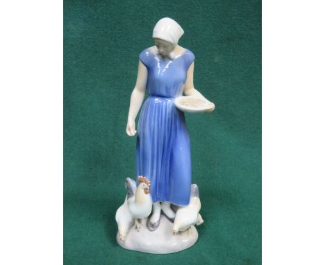 DANISH CERAMIC FIGURE IN THE STYLE OF ROYAL COPENHAGEN, APPROXIMATELY 24cm HIGH 