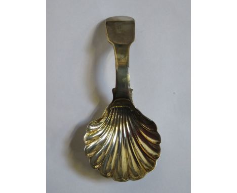 HALLMARKED SILVER GEORGIAN CADDY SPOON, MARKS WORN 