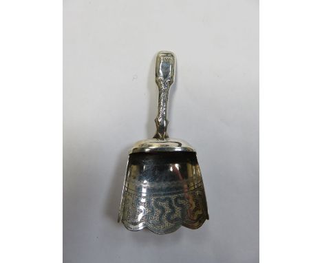 SMALL HALLMARKED SILVER CADDY SPOON, BIRMINGHAM ASSAY, DATED 1813, BY JOSEPH TAYLOR 