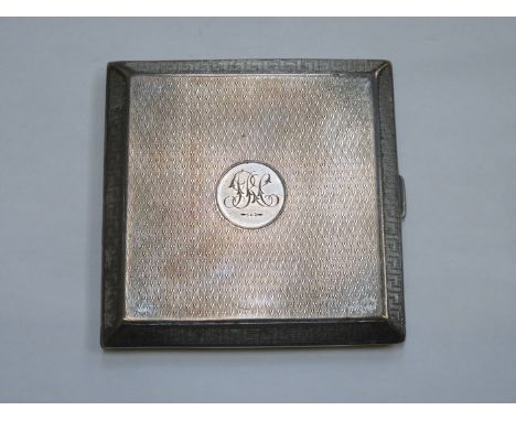 HALLMARKED SILVER MACHINE TURNED CIGARETTE CASE, BIRMINGHAM ASSAY