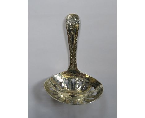 HALLMARKED SILVER CADDY SPOON, LONDON ASSAY, DATED 1799, BY GEORGE BURROWS I