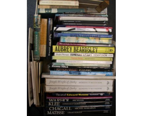 40 books on artists including Beardsley, Wesson, Peake, Warhol, Klee, John Sell Cotman etc 