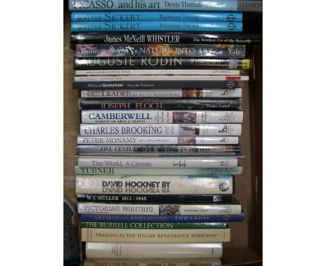 28 books on Sickert (2), Hockney, Sickert, Picasso, Whistler, David Cox etc 