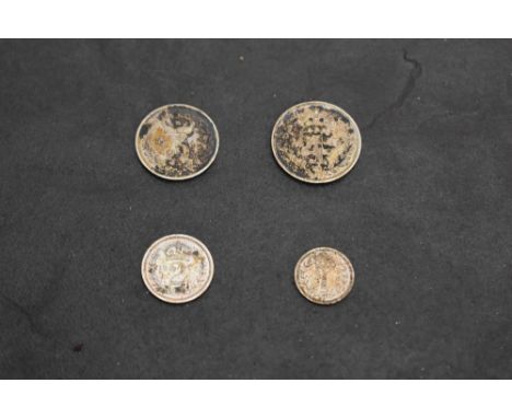 A 1946 George VI Silver Four Coin Maundy Set, 1d, 2d, 3d, &amp; 4d, in fitted case