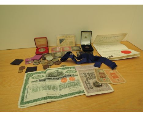 A collection of GB &amp; World Copper Nickel and Copper Coins including US Dollars, GB Crowns etc along with International Ma