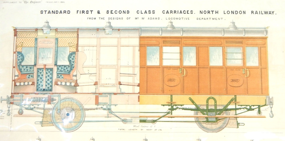 Railway Schematic diagrams of train carriages 1st and 2nd class for ...