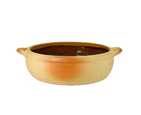 Boscean Pottery bowl Ceramic, diameter including handles 28cm.