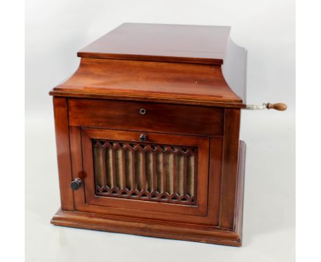 A 1920s Aeolian-Vocalian gramophone - "Graduola" model, No. 8394G, with speed regulator and remote volume control via retract
