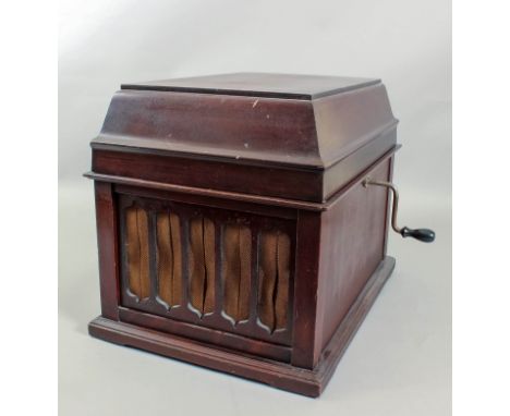 An early 20th Century Edison phonograph - "Amberola Model 50", No. 42883 (circa 1919), with black japanned finish, contained 