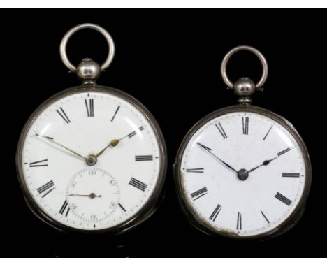 A William IV gentleman's silver cased open faced pocket watch by Henry Pace, London, No. 2430, the white enamelled dial with 
