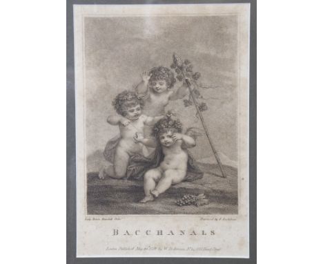 A pair of late 18th century Bartolozzi engravings “Bacchanals” &amp; “Children at Play”, publ. May 20th 1791 by W. Dickinson,