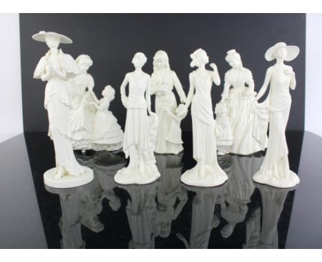 Royal Worcester figurines, to include Diana 1921, Daisy 1922, Millie 1926, All from the 1920s Vogue collection, together with