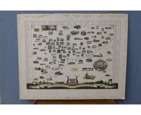 A limited edition print of One Hundred Nottingham Inns, numbered 160/200, unframed