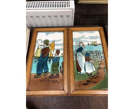 PICQUOT WARE TEA SERVICE, along with a plated tea service and a pair of Dutch ceramic plaques and a carriage clock