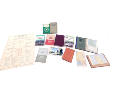 Miscellaneous ephemera, to include Daily Express Road Book, with maps, MG Magnet manual, manual for a Hilman Imp and Singer C