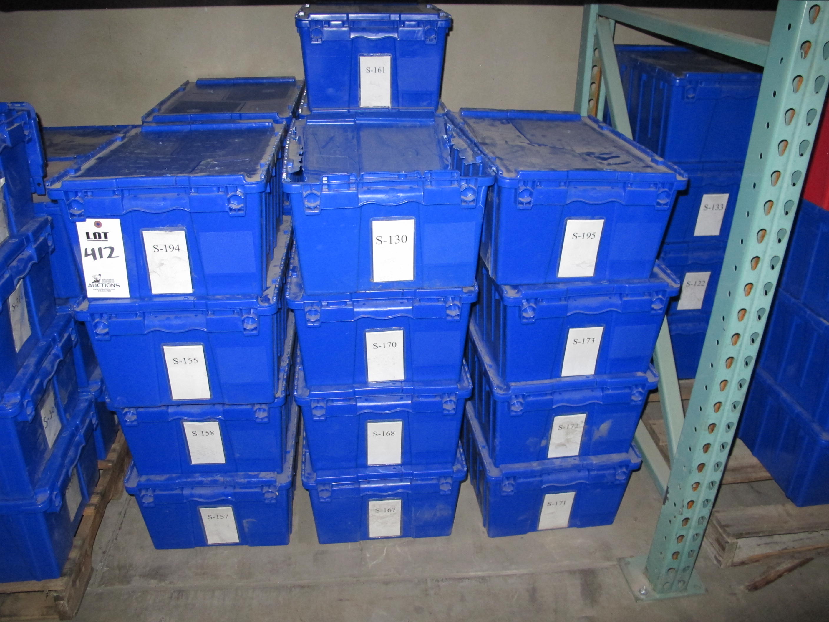 SMALL INVENTORY STOCK STORAGE BINS WITH CONTENTS TO INCLUDE BUT NOT