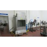 Bucket washer, model FL-25, s/n W-9030, stainless, 4' long, 3' deep, 6' high with Ecolab dosing