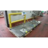 Brecknell digital platform scale, model DS-1000, floor style, cap. 1000 lb/500 kg d=0.5 lb/ 0.2