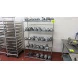 [Lot} Metro style rack with assorted scoops
