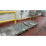 Brecknell digital platform scale, model DS-1000, floor style, cap. 1000 lb/500 kg d=0.5 lb/ 0.2