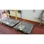 Brecknell digital platform scale, model DS-1000, floor style, cap. 1000 lb/500 kg d=0.5 lb/ 0.2