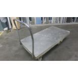 [Lot] (8) Dock carts, stainless deck, 60" x 30"