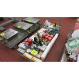 [Lot] Pneumatic regulators, solenoid, gauges, cylinder kit (contents on cart, no cart)