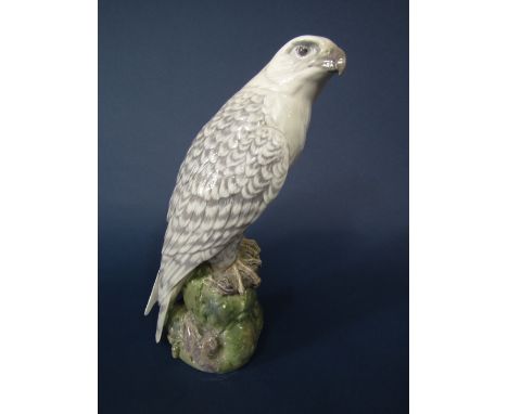 A large Royal Copenhagen model of an Icelandic Falcon, with printed and painted marks to base no 1661, 40.5cm approx