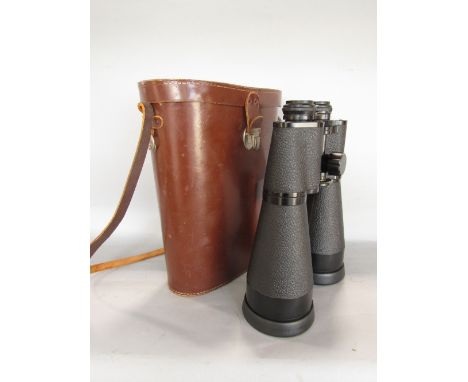 A pair of an Beck Kassel 'Planet' 22 x 80 binoculars, C/W Nikon tripod mount, including fitted case with strap